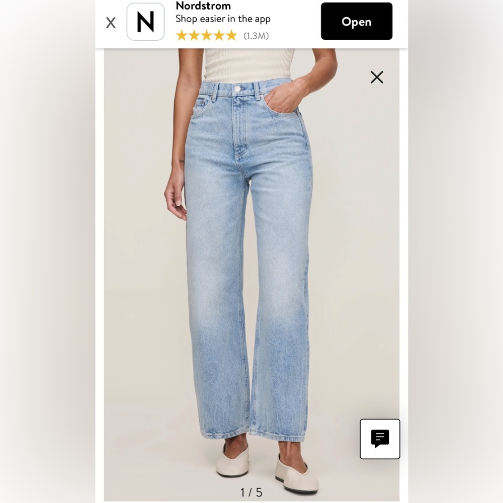 DL1961 Wide Leg High Waisted Denim